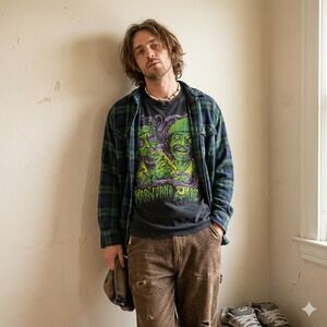 TeeStyled Marijuana Zombie Graphic T-Shirt Mens Small Black Stoner Cheech Chong